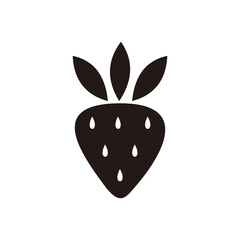 Strawberry vector icon. fruit icon