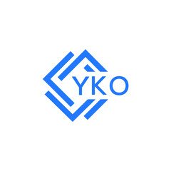 Obraz premium YKO technology letter logo design on white background. YKO creative initials technology letter logo concept. YKO technology letter design.
