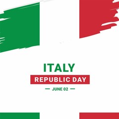 Italy Republic Day. Vector Illustration. The illustration is suitable for banners, flyers, stickers, cards, etc.