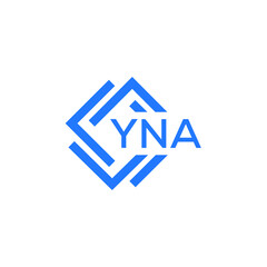 YNA technology letter logo design on white  background. YNA creative initials technology letter logo concept. YNA technology letter design.
