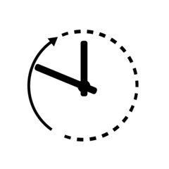 Timer icon vector. Clock icon symbol vector illustration