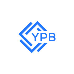 YPB technology letter logo design on white  background. YPB creative initials technology letter logo concept. YPB technology letter design.
