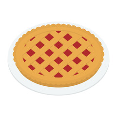 イタリアのお菓子クロスタータのイラスト