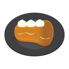 イタリアのお菓子ババのイラスト