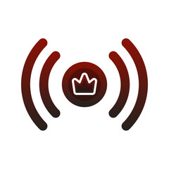 live crown logo gradient design template icon