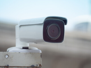 Online Security CCTV camera surveillance system outdoor of house.  - 506991021