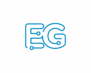 Abstract Letters EG Logo Design Template 001