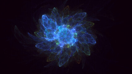 3D rendering abstract round light background