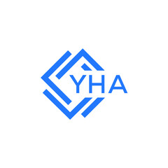 YHA technology letter logo design on white  background. YHA creative initials technology letter logo concept. YHA technology letter design.