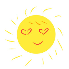 sun smile vector element 