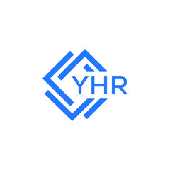 YHR technology letter logo design on white  background. YHR creative initials technology letter logo concept. YHR technology letter design.