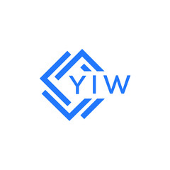 YIW technology letter logo design on white  background. YIW creative initials technology letter logo concept. YIW technology letter design.