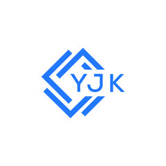 YJK technology letter logo design on white  background. YJK creative initials technology letter logo concept. YJK technology letter design.