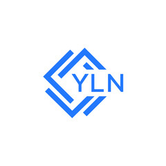YLN technology letter logo design on white  background. YLN creative initials technology letter logo concept. YLN technology letter design.
