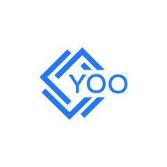 YOO technology letter logo design on white  background. YOO creative initials technology letter logo concept. YOO technology letter design.