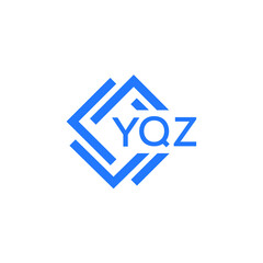 YQZ technology letter logo design on white  background. YQZ creative initials technology letter logo concept. YQZ technology letter design.
