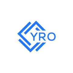 YRO technology letter logo design on white  background. YRO creative initials technology letter logo concept. YRO technology letter design.
