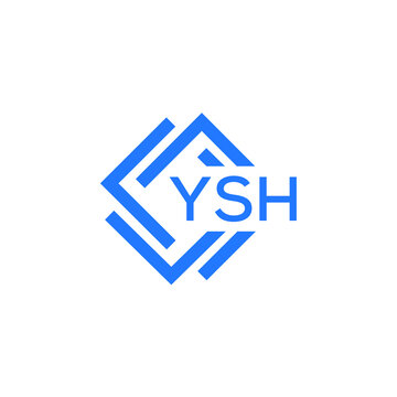 YSH technology letter logo design on white  background. YSH creative initials technology letter logo concept. YSH technology letter design.

