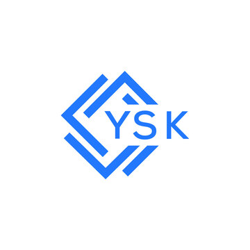 YSK technology letter logo design on white  background. YSK creative initials technology letter logo concept. YSK technology letter design.
