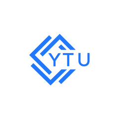YTU technology letter logo design on white  background. YTU creative initials technology letter logo concept. YTU technology letter design.
