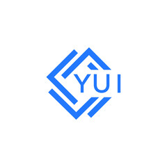 YUI technology letter logo design on white  background. YUI creative initials technology letter logo concept. YUI technology letter design.
