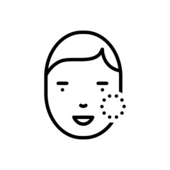 Black line icon for removable