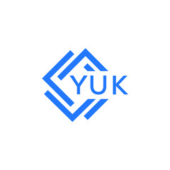 YUK technology letter logo design on white  background. YUK creative initials technology letter logo concept. YUK technology letter design.
