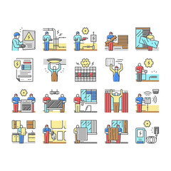 Property Maintenance And Repair Icons Set Vector