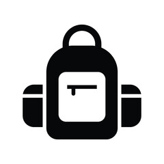 Backpack vector icon symbol design