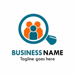 People search logo template illustration