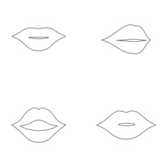 lips icon or logo isolated sign symbol vektor illustration