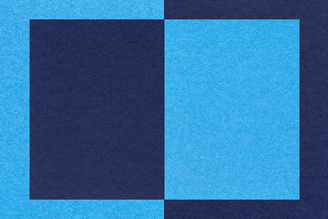 Fototapeta premium Texture of navy blue and turquoise paper background with geometric shape and pattern. Structure of craft cardboard.