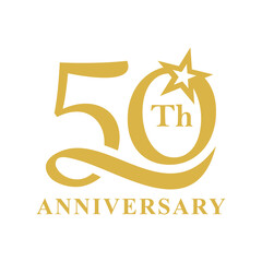 50 Anniversary Celebration template. Happy Anniversary card