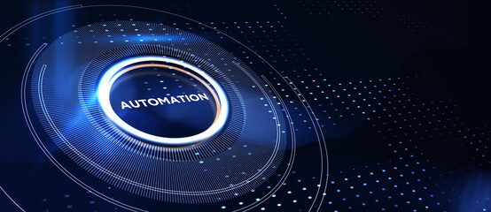 Automation Software concept as an innovation.  Business, Technology, Internet and network concept. 3d illustration