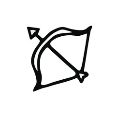 Arrow icon isolated. Archery symbol. Vector illustration