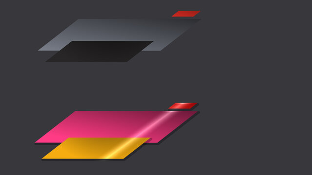 Colorful trendy minimalistic lower third. Simple l3rd in high resolution.