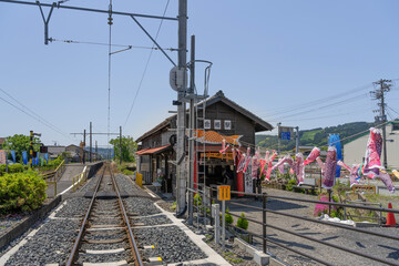 Fototapeta na wymiar 静岡県島田市　大井川鉄道　合格駅