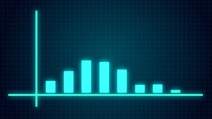 Business portfolio growth chart bar graph animation