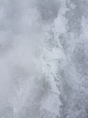 Beautiful ice pattern shot from above.