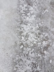 Ice pattern and gravel shot from above.