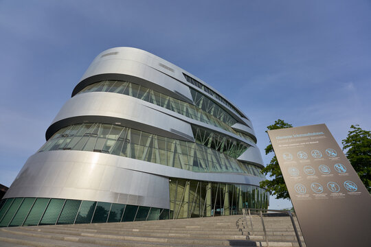 The Mercedes-Benz museum. Stuttgart Bad Cannstatt, Germany.