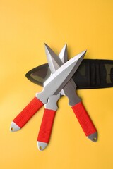 Throwing combat knife for sport and leisure