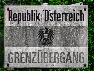 Republik Österreich Grenzübergang