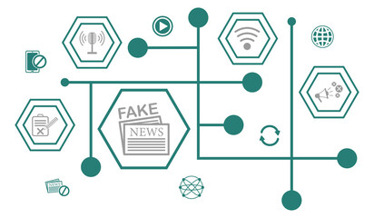 Concept of fake news - obrazy, fototapety, plakaty