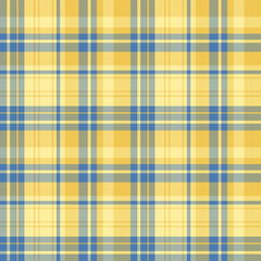 Seamless pattern in marvellous blue and yellow colors for plaid, fabric, textile, clothes, tablecloth and other things. Vector image.
