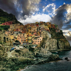 View of Manarola, Cinque Terre, Italy