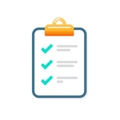 Checklist Flat Design Vector Icon