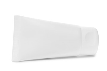 Blank tube of cosmetic product isolated on white