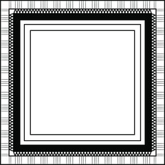 black and white frame isolated