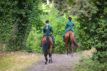 view of a rider during a hunt